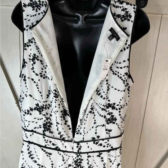 Talbots Black and White Patterned Midi Dress - Picture 5 of 6